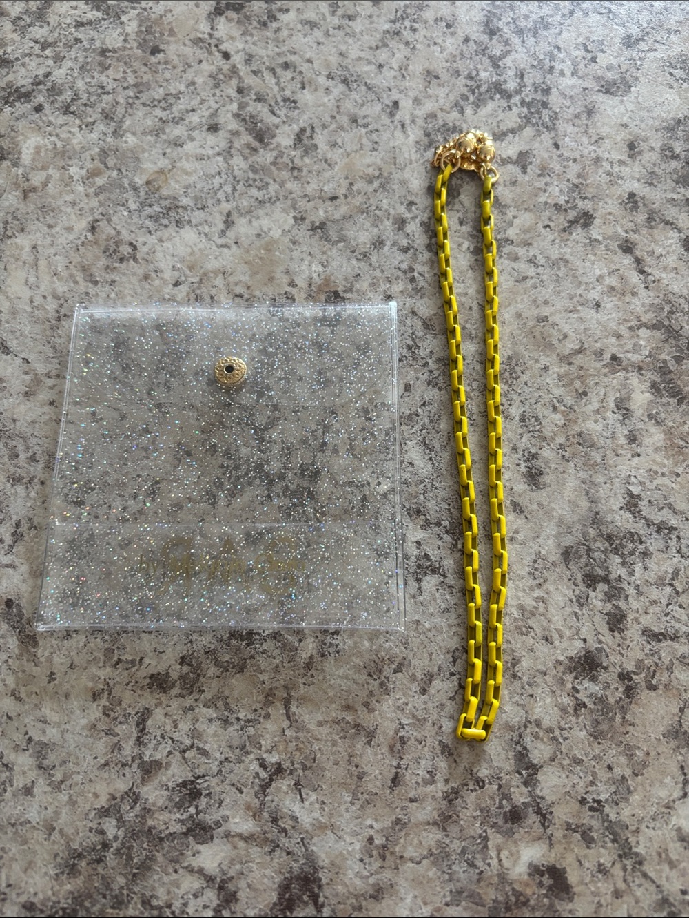Bright Yellow Link Chain Necklace for Women